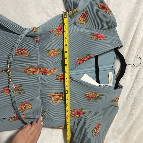 Zimmermann pleated floral midi dress with belt NWT AU Size2 /US Size 8 - Picture 10 of 11